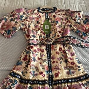 FARM Rio Superbloom Tapestry Dress NWT